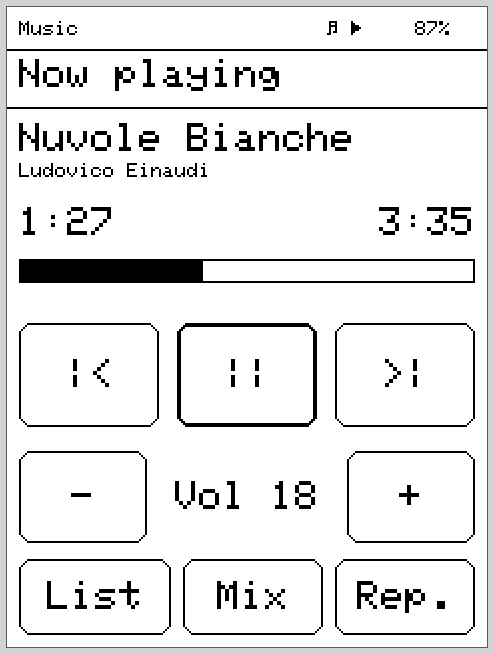 Music playback screen